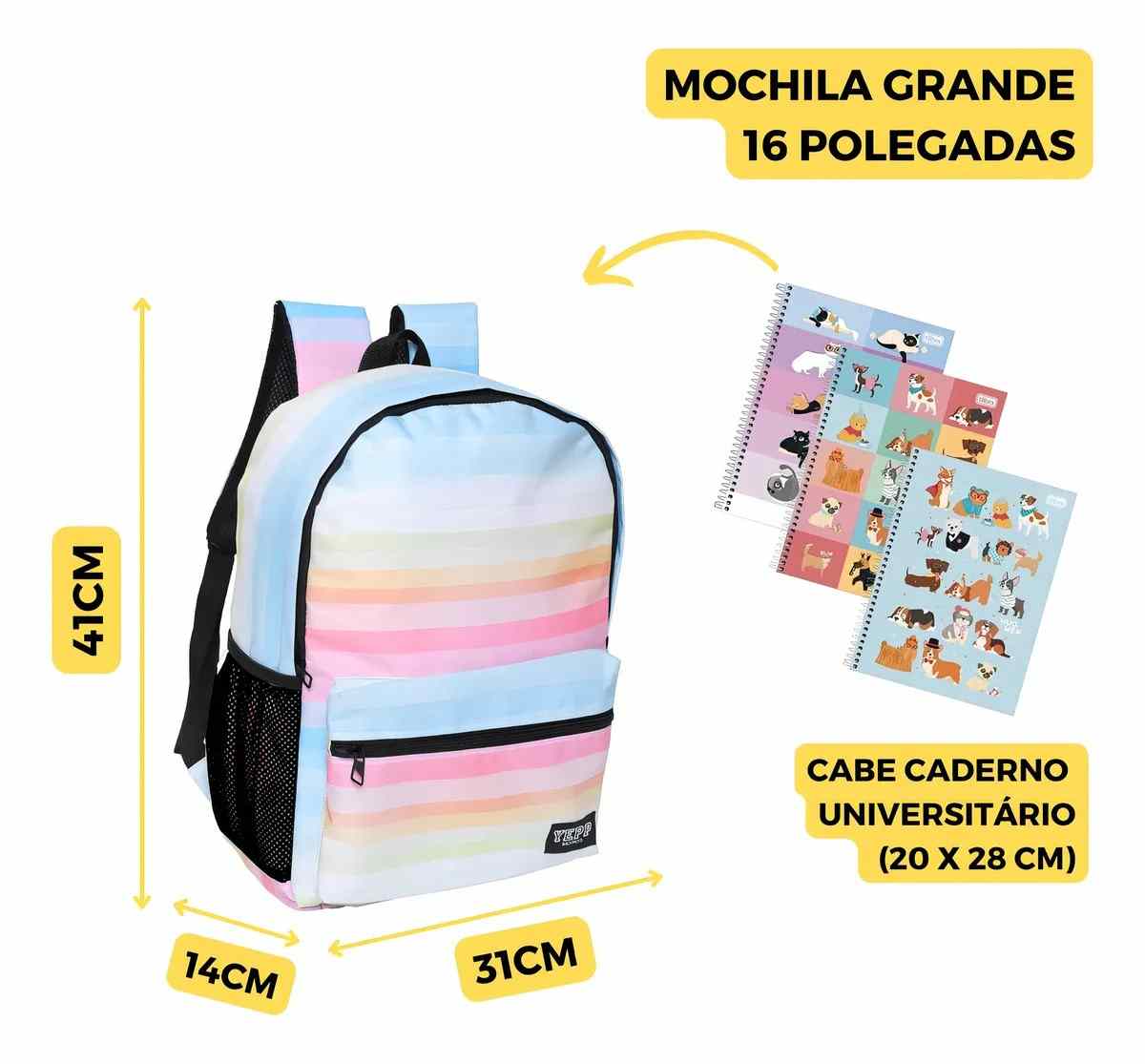 MOCHILA LISTRADA G